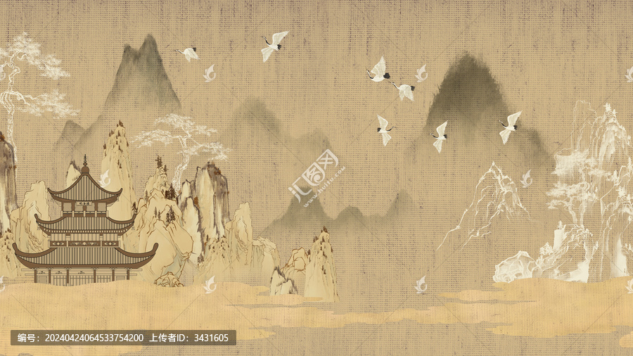 國畫山水裝飾畫