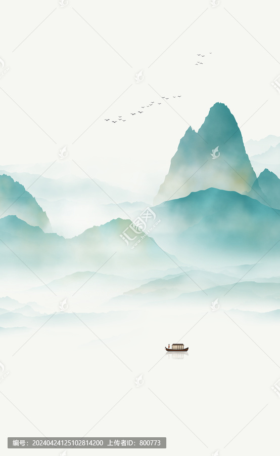 極簡寫意山水畫