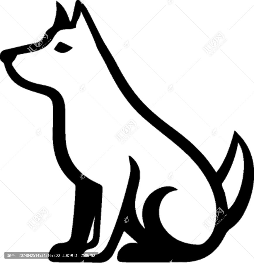 犬科坐姿圖標(biāo)