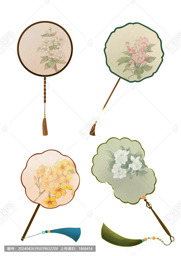 創(chuàng)意國(guó)風(fēng)扇子插畫(huà)