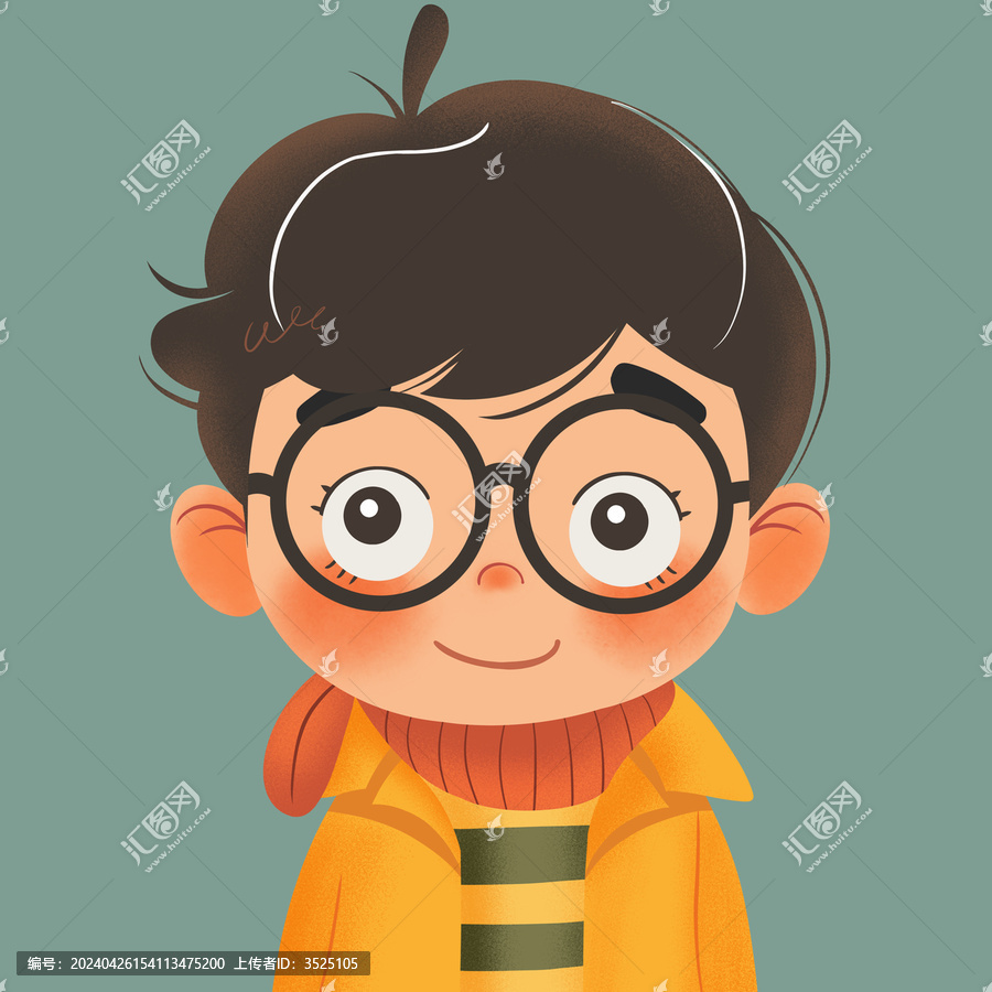 卡通小男孩頭像
