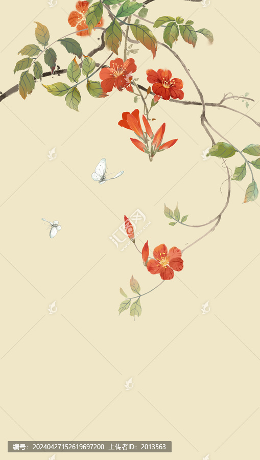 古風凌霄花