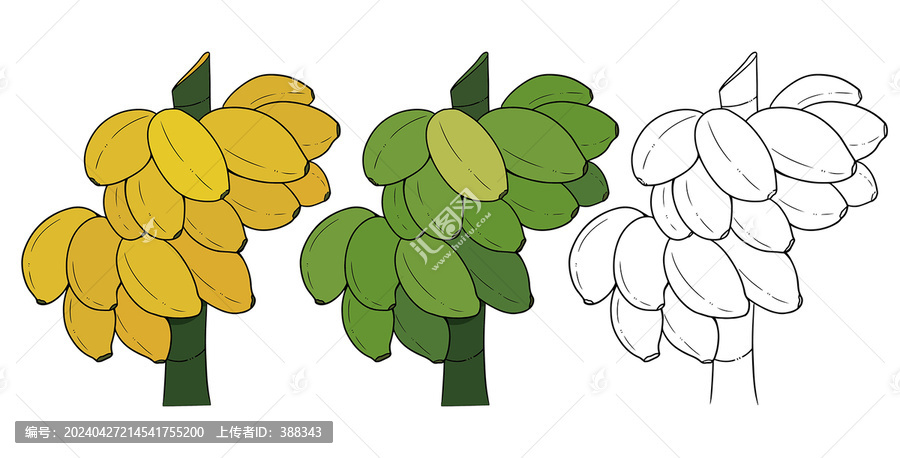 卡通水果香蕉粉蕉