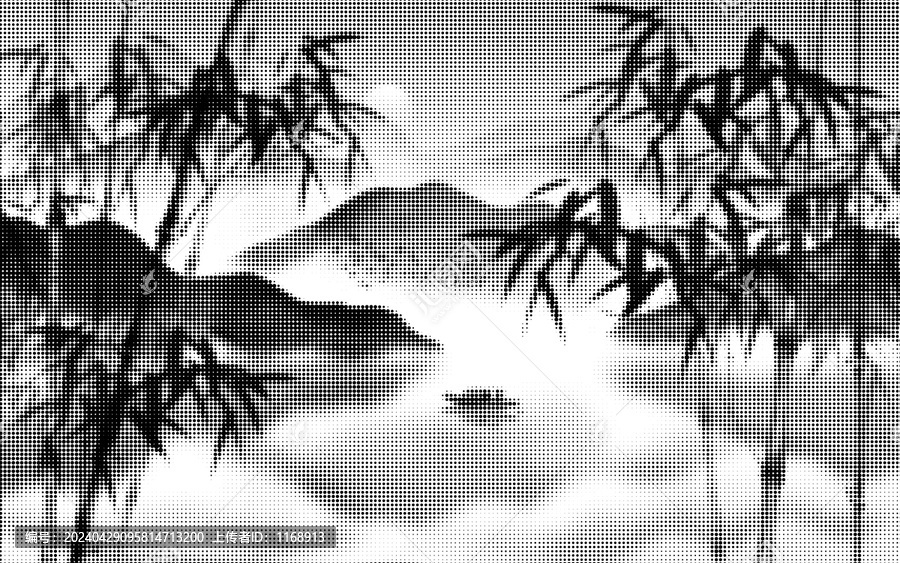 鏤空圓點山水