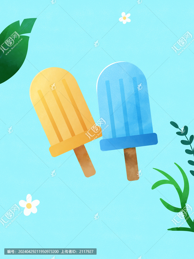 夏天冰棒背景