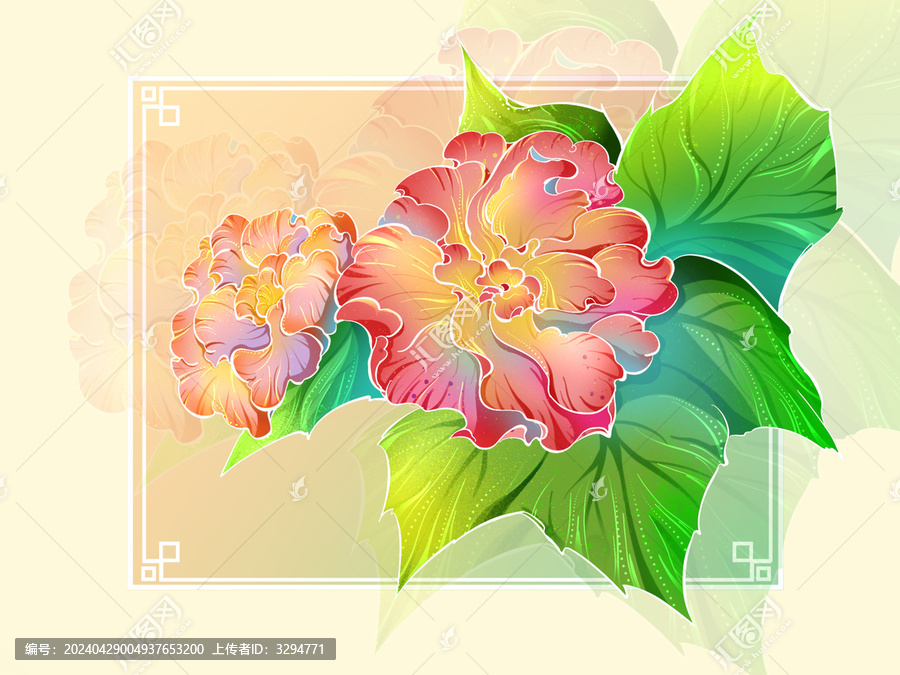 國(guó)潮花卉系列之木芙蓉