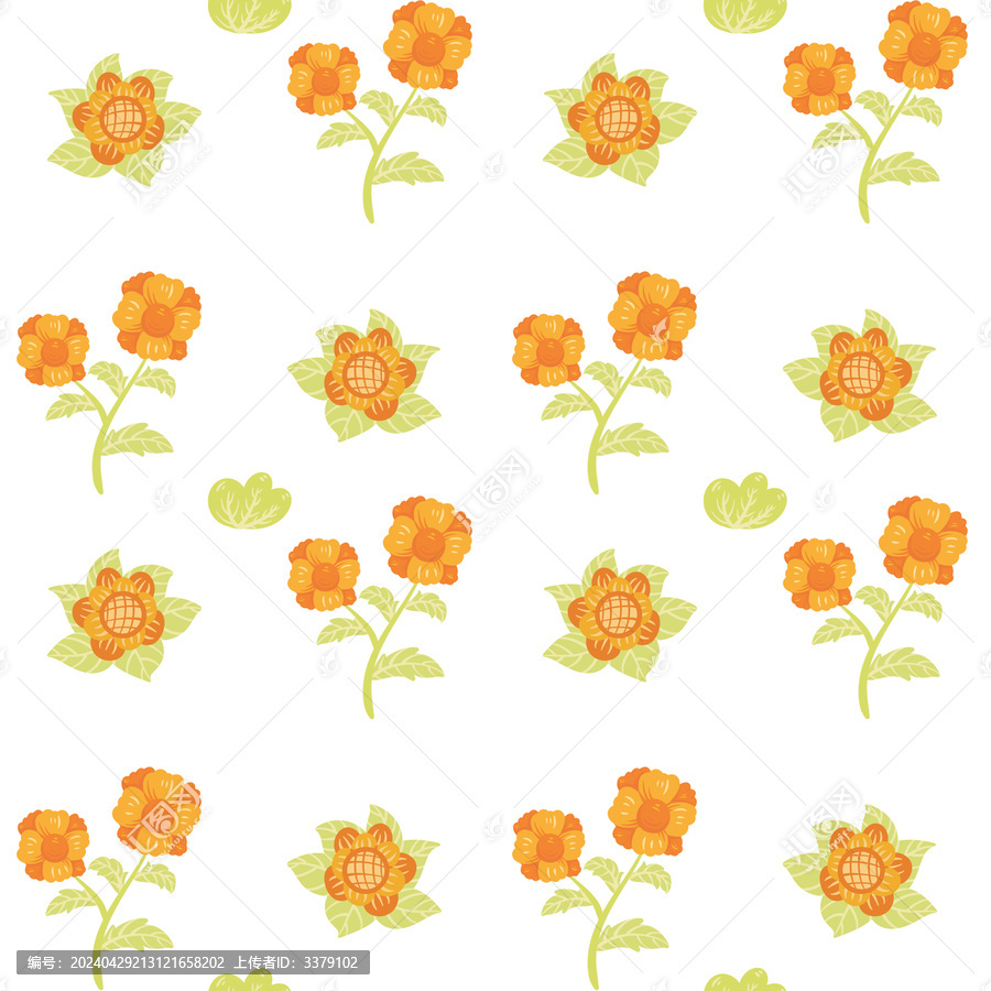 小黃花印花圖案