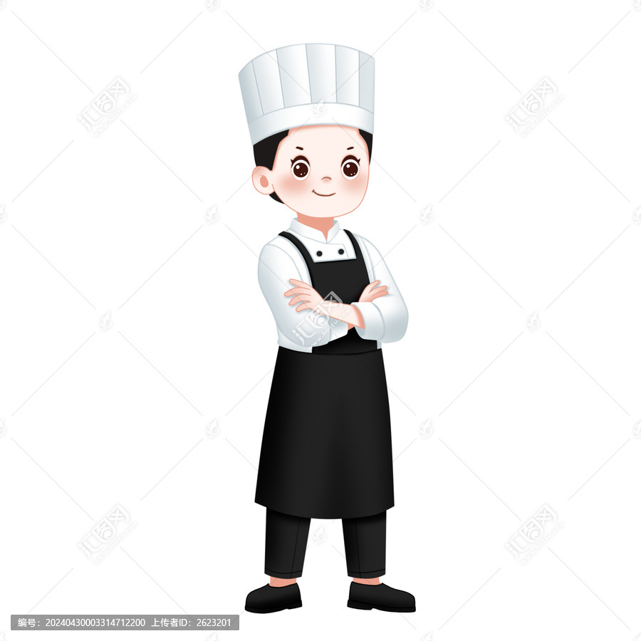 廚師卡通人物形象LOGO設(shè)計