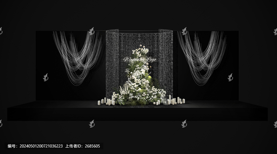 白綠花藝水晶婚禮