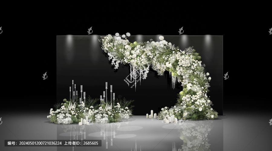 白綠色婚禮迎賓區(qū)