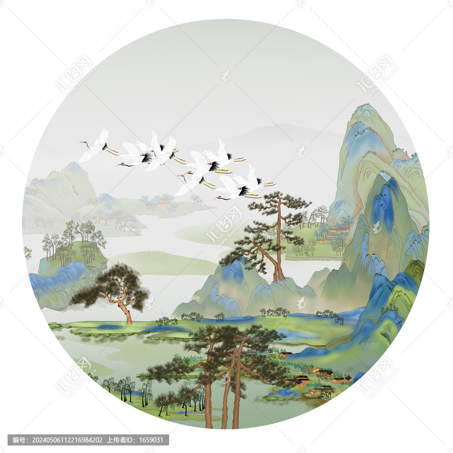 國畫國潮山水