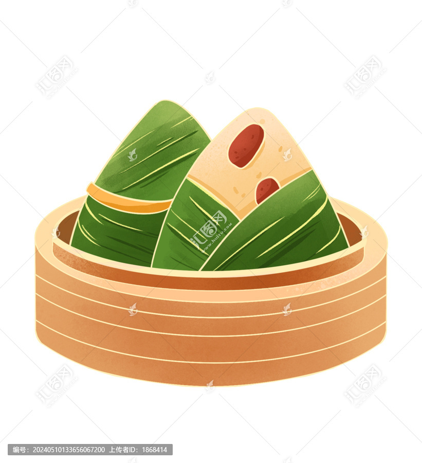 簡約創(chuàng)意國風(fēng)線條粽子端午