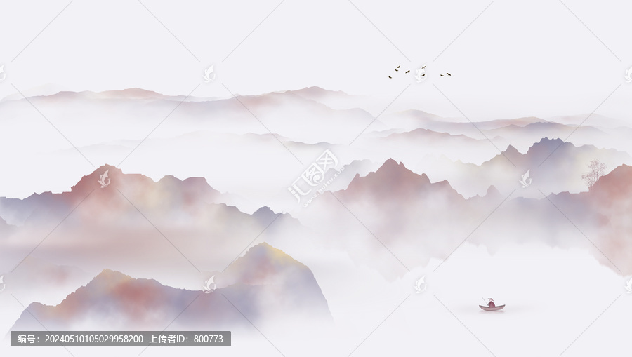 新中式寫意水墨山水