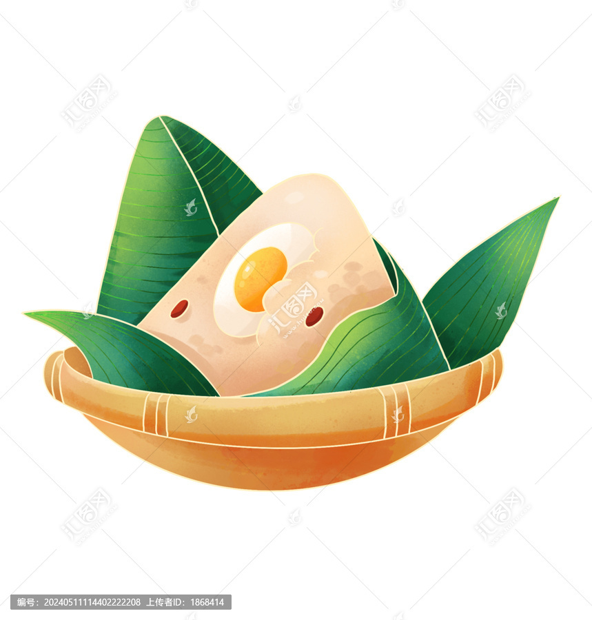 簡(jiǎn)約創(chuàng)意國(guó)風(fēng)線條粽子端午插畫