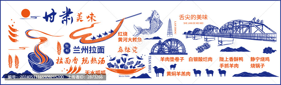 甘肅美食餐飲海報(bào)