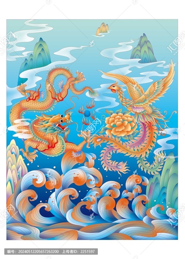 龍鳳高清分層原創(chuàng)圖