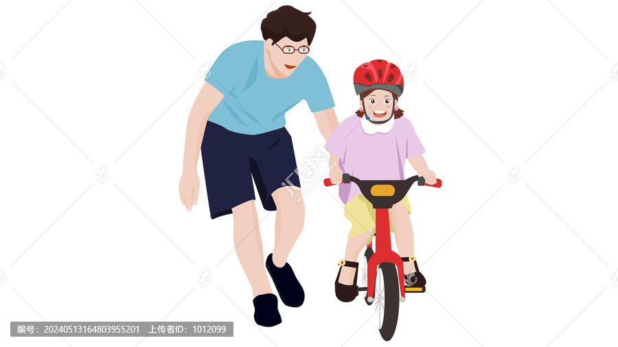 學(xué)騎車女孩