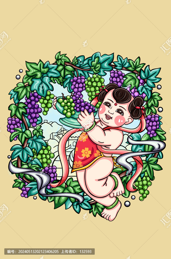 葡萄插畫