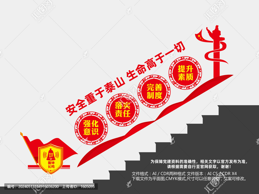 安全生產(chǎn)樓梯文化墻