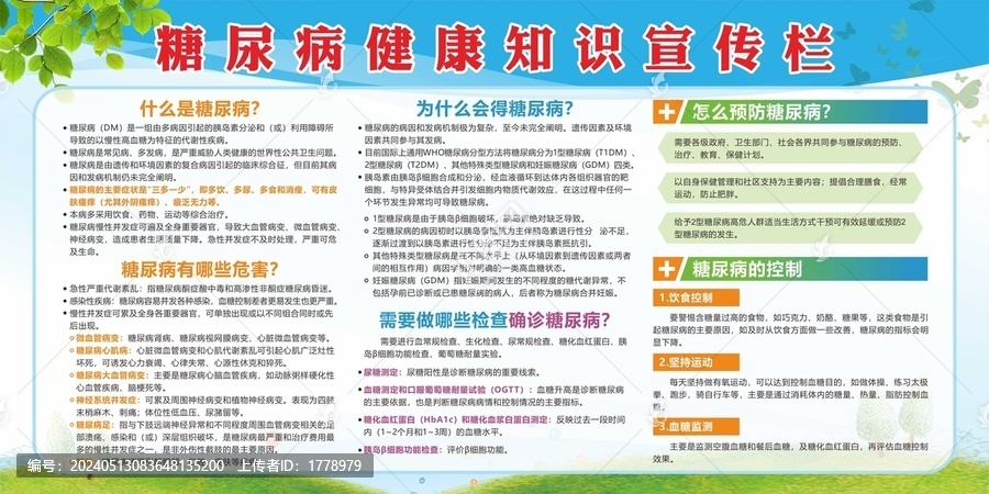 糖尿病宣傳欄