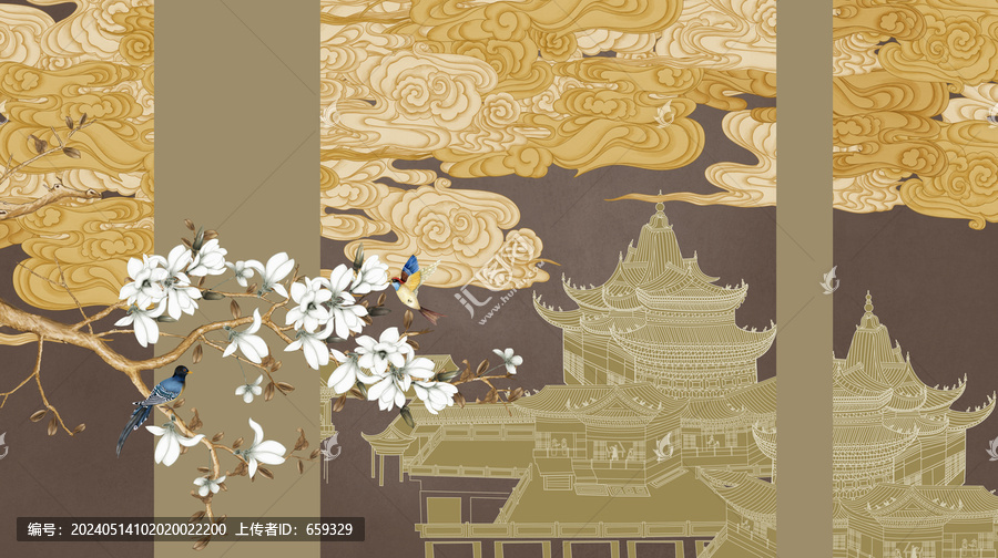 新中式背景墻