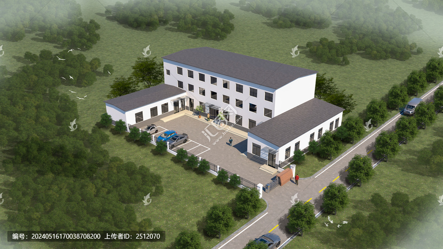 村委建筑設(shè)計(jì)鳥瞰圖