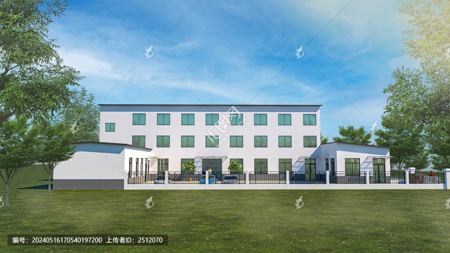 村委大院建筑設(shè)計(jì)立面效果圖