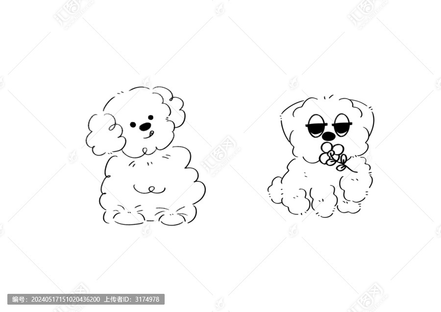 可愛卡通狗狗圖案設(shè)計(jì)