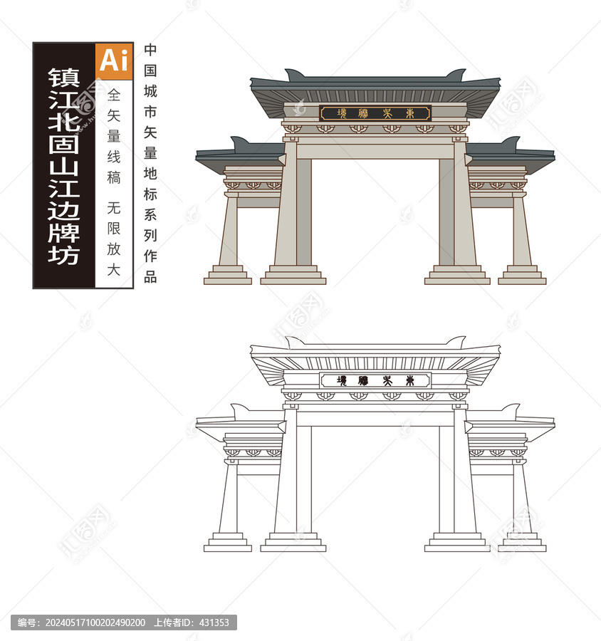 鎮(zhèn)江北固山江邊牌坊