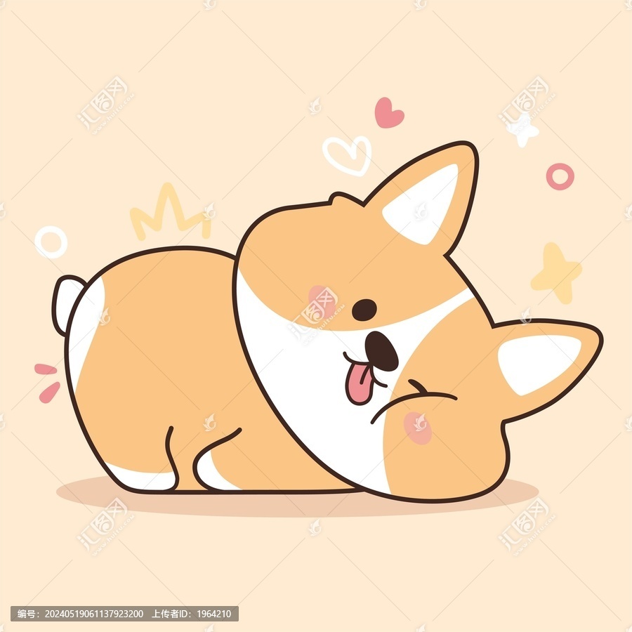 萌趣趴趴小狗柯基