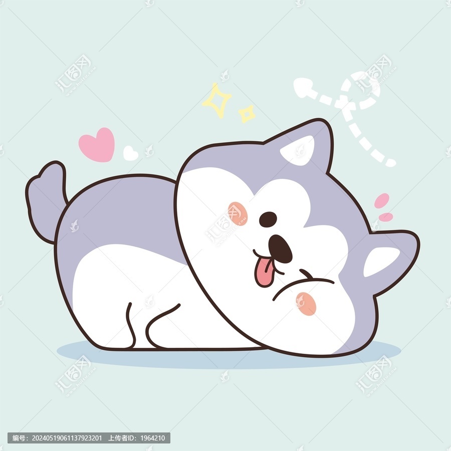 萌趣趴趴小狗阿拉斯加