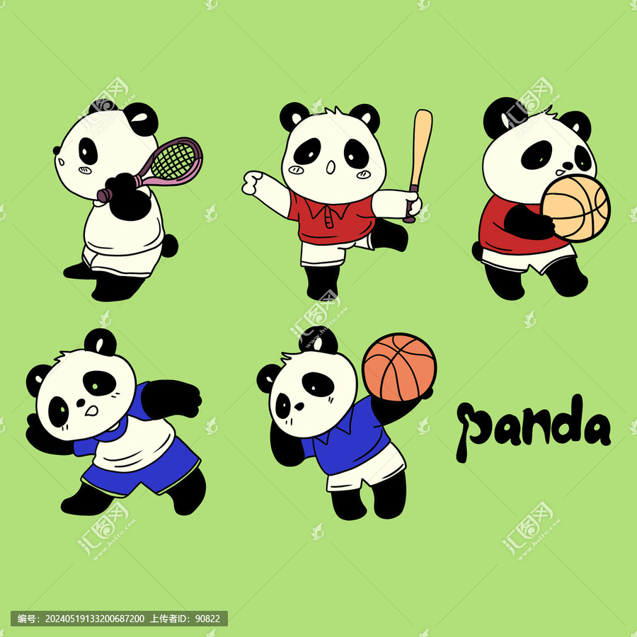 熊貓插畫運(yùn)動