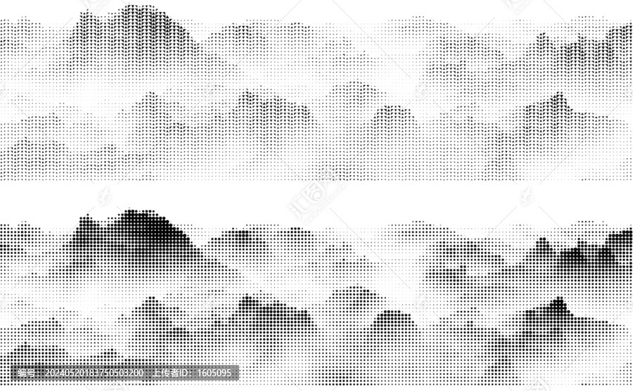 山水鏤空點狀圖