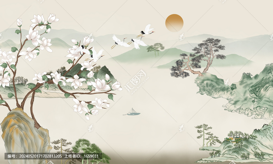 國潮山水畫