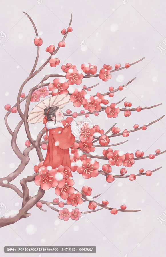 中國風(fēng)十二花令梅花