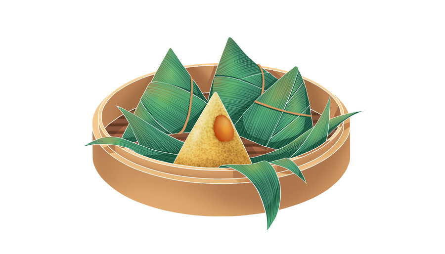 國(guó)潮中國(guó)風(fēng)端午節(jié)手繪粽子素材
