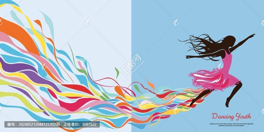 舞蹈展板矢量
