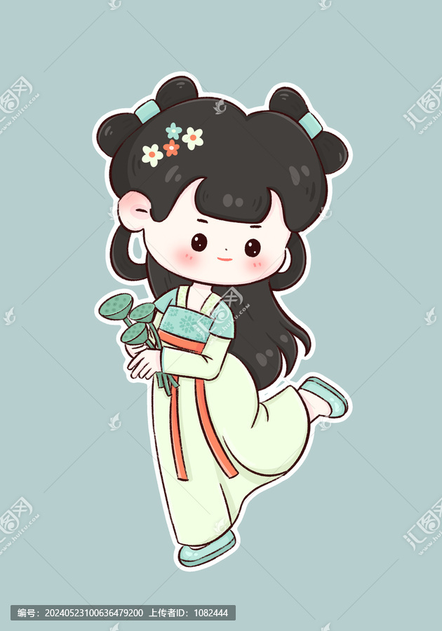卡通古風(fēng)女孩