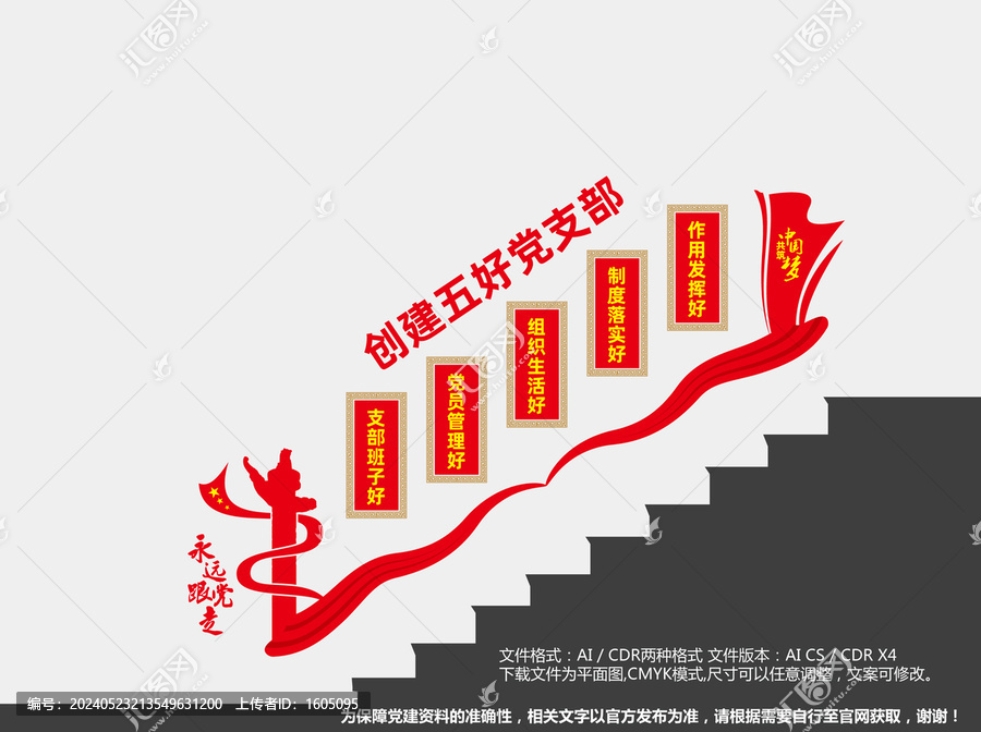 創(chuàng)建五好黨支部樓道文化墻