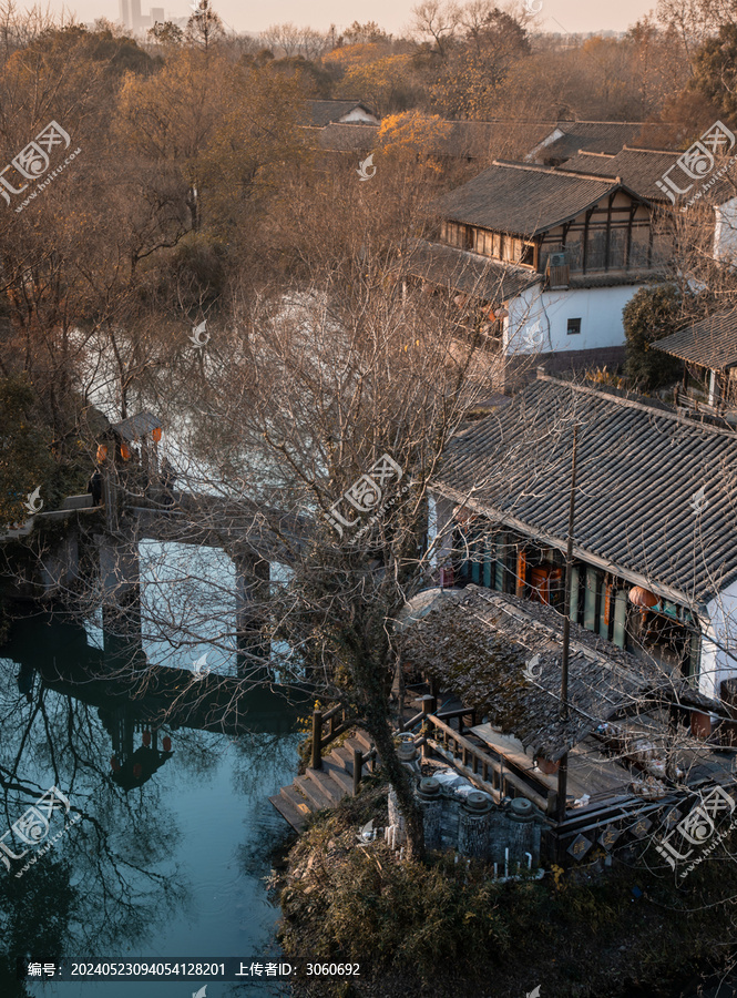 江南水鄉(xiāng)風(fēng)光杭州西溪濕地蔣村