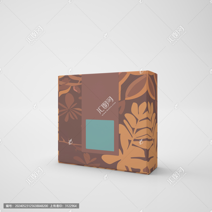 植物花卉插畫(huà)棕色包裝設(shè)計(jì)圖案
