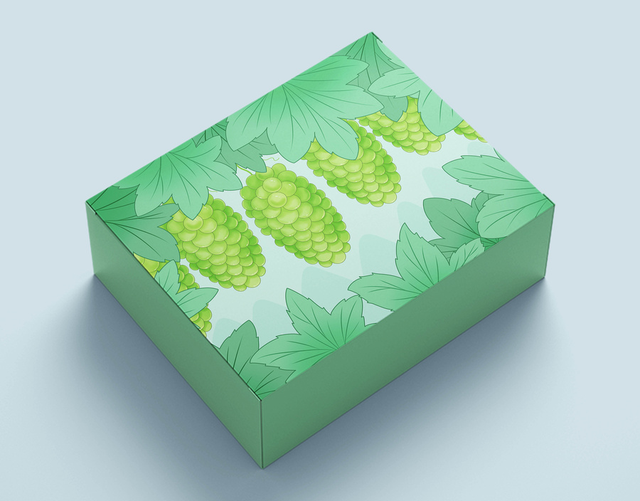 陽光玫瑰包裝插畫