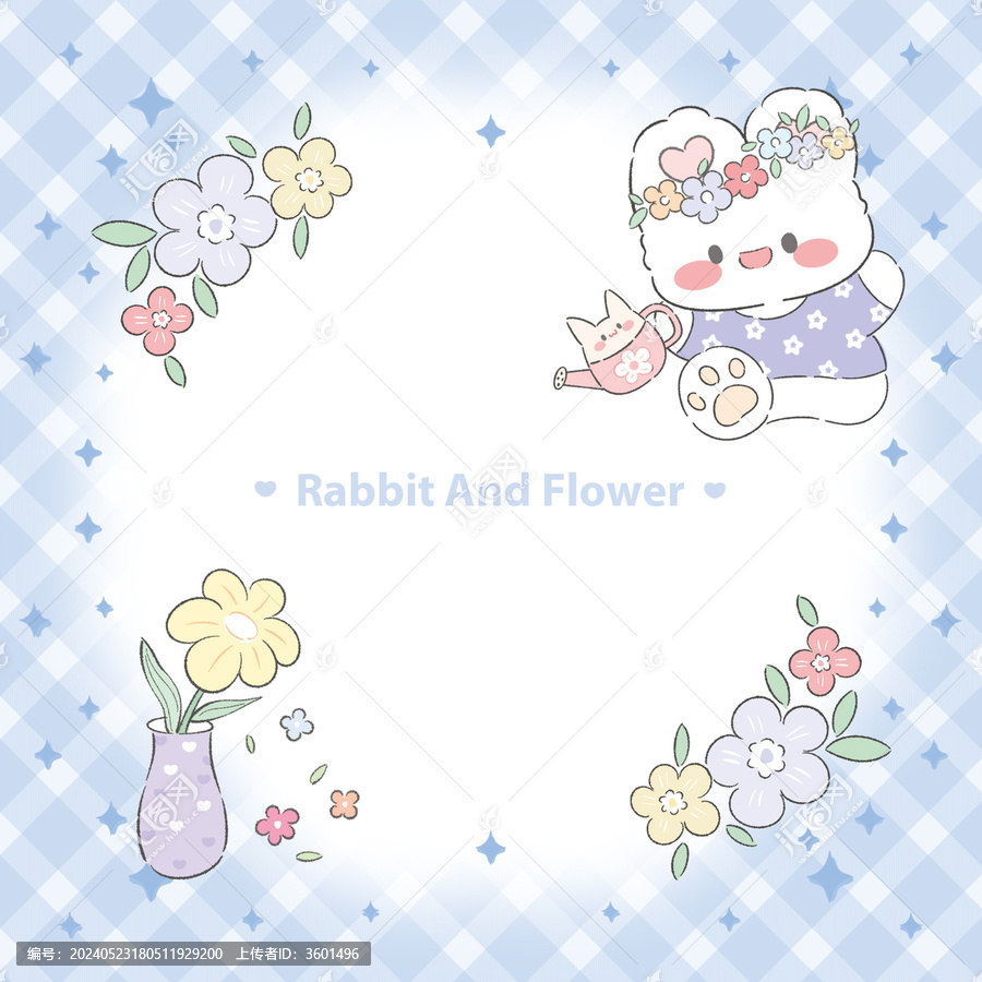 兔兔花朵便簽本