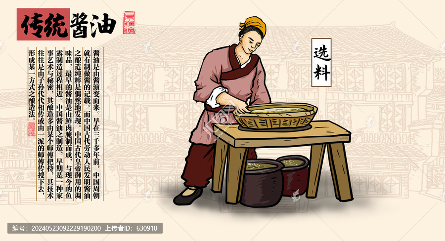 醬油插畫(huà)選料