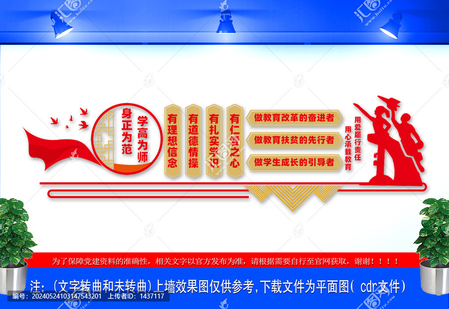 四有三者好教師文化墻