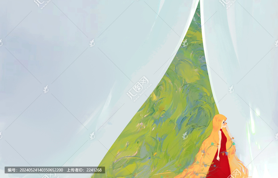 節(jié)日節(jié)氣插畫夏日少女封面插畫