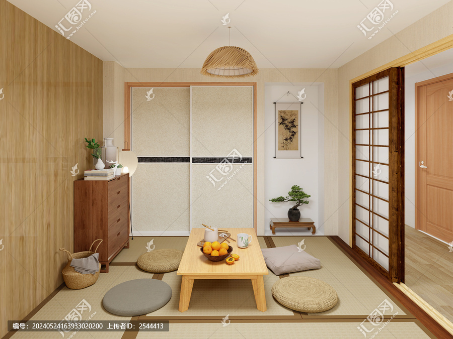 日式室內(nèi)家居和室茶室裝修效果圖
