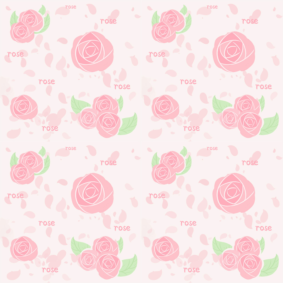 玫瑰花印花