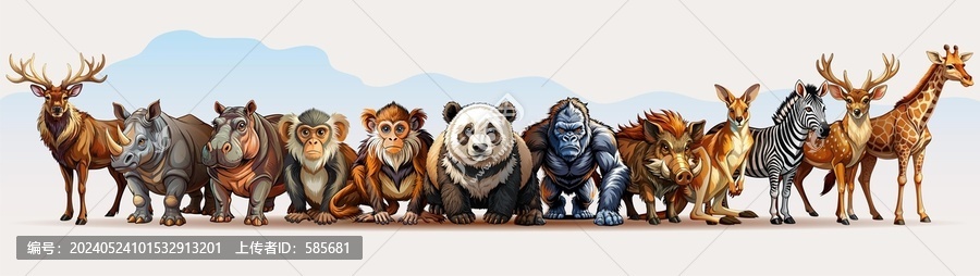 矢量動物插畫底圖