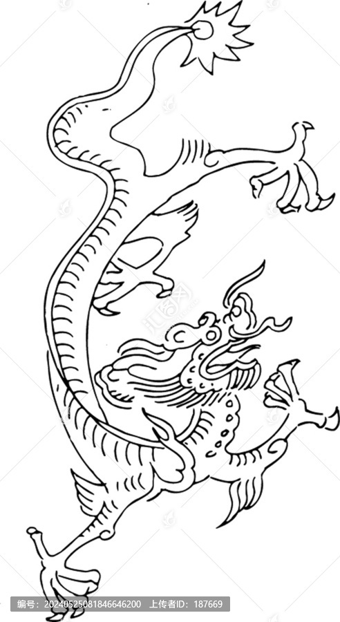 龍年簡筆畫